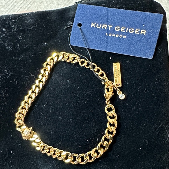 Kurt Geiger Gold-Tone Chain Bracelet - Picture 2 of 6